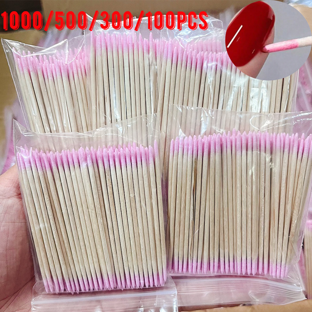 Contour Palette Stick - 1000/500/300/100Pcs Nails Wood Cotton Swab Clean