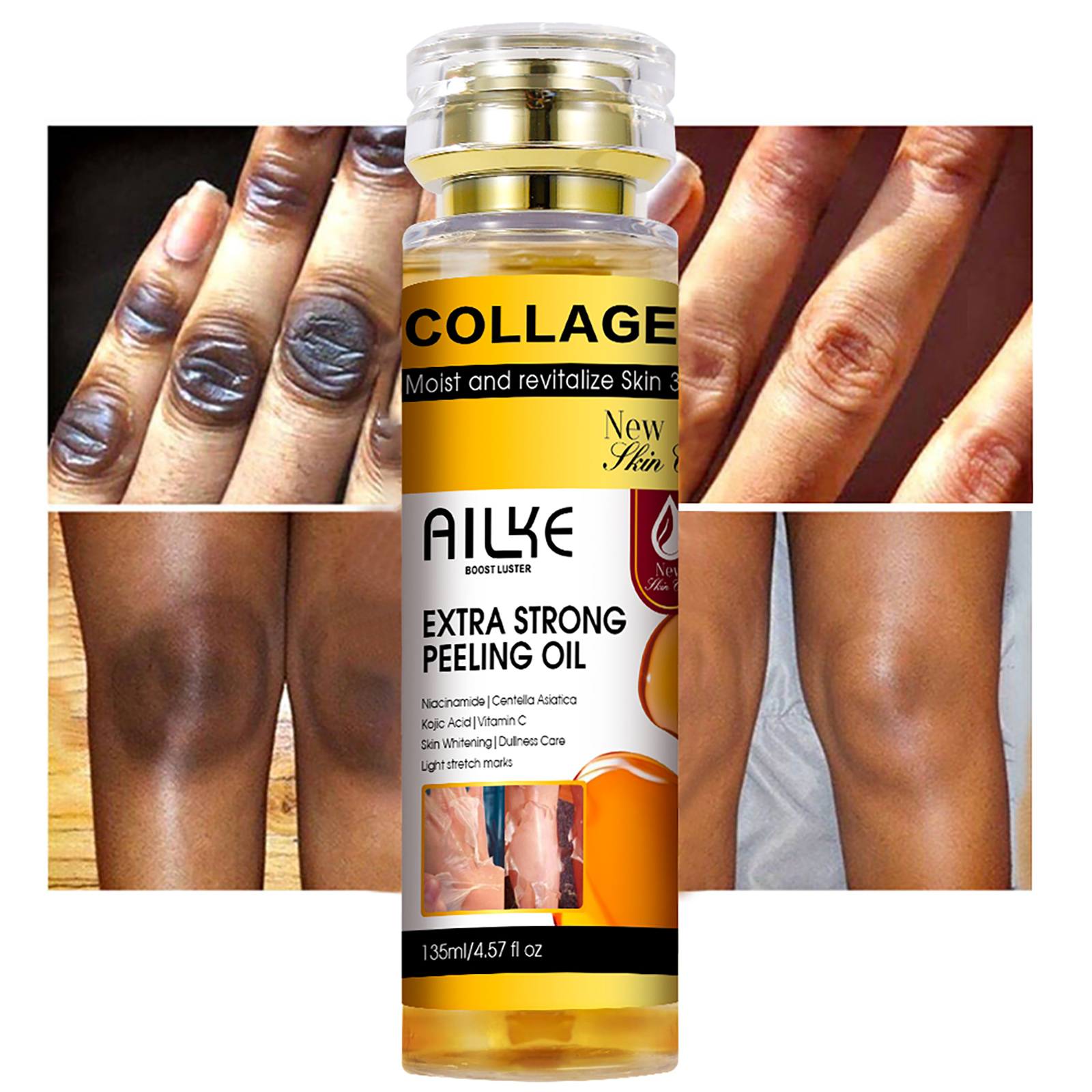 Vitamin C Serum Face - AILKE Collagen Yellow Peeling Oil For