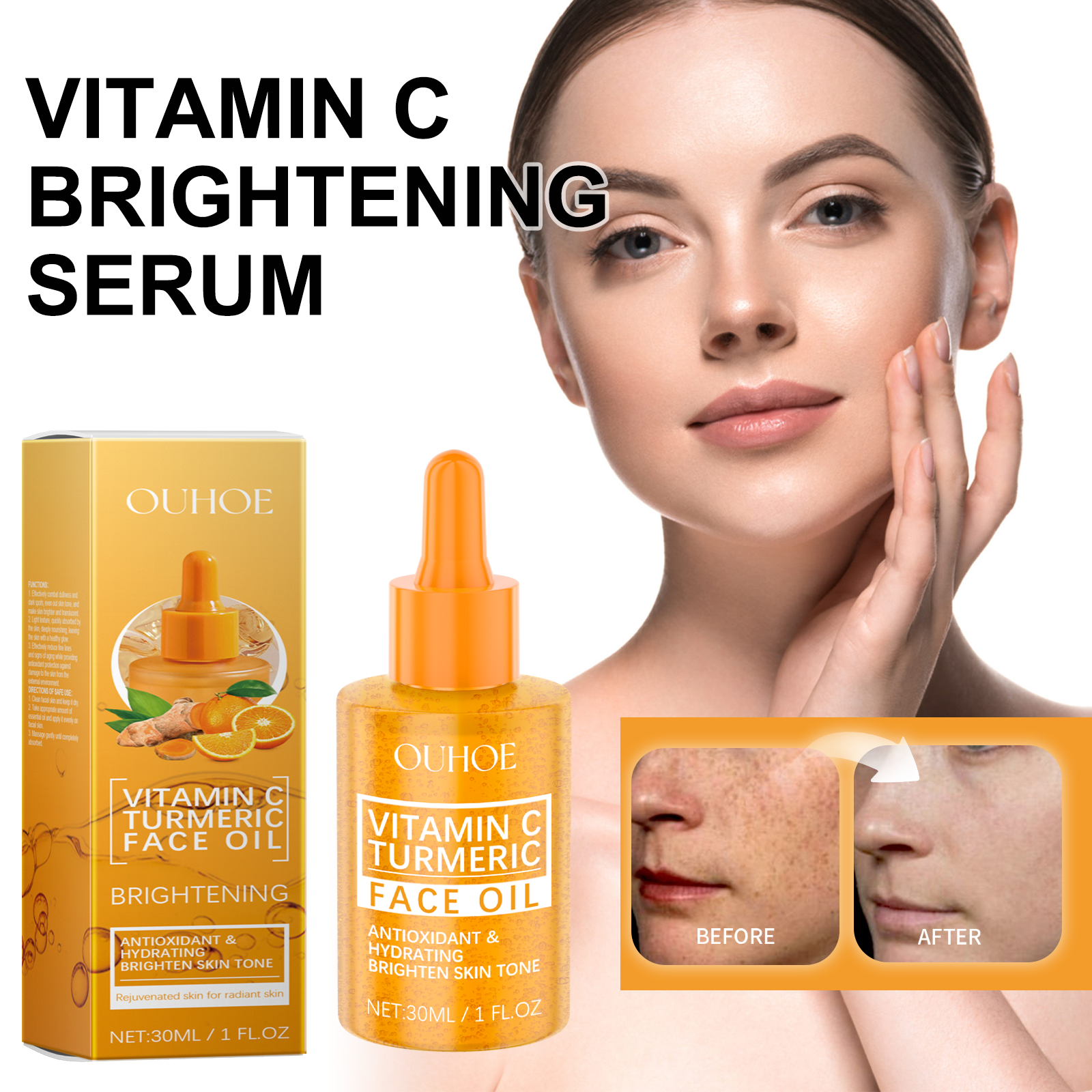 Vitamin C Serum Face - 30ml Vitamin C Brightening Serum with