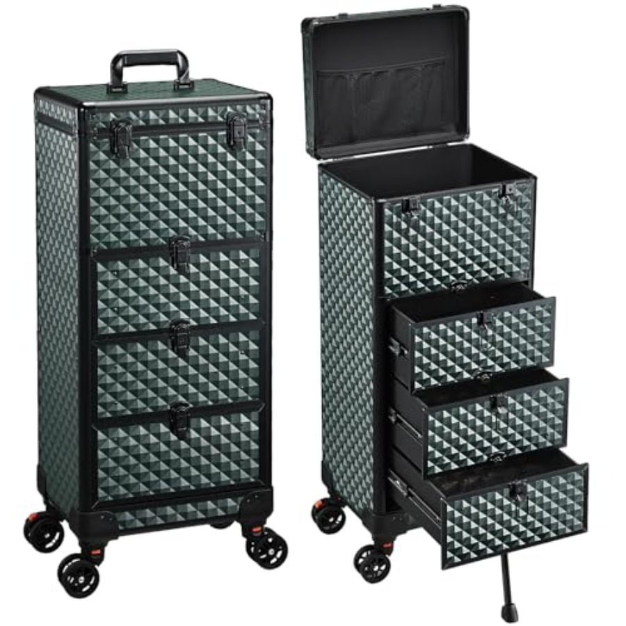 Beauty Makeup Trolley - Nail Trolley Cart with 3 Drawers