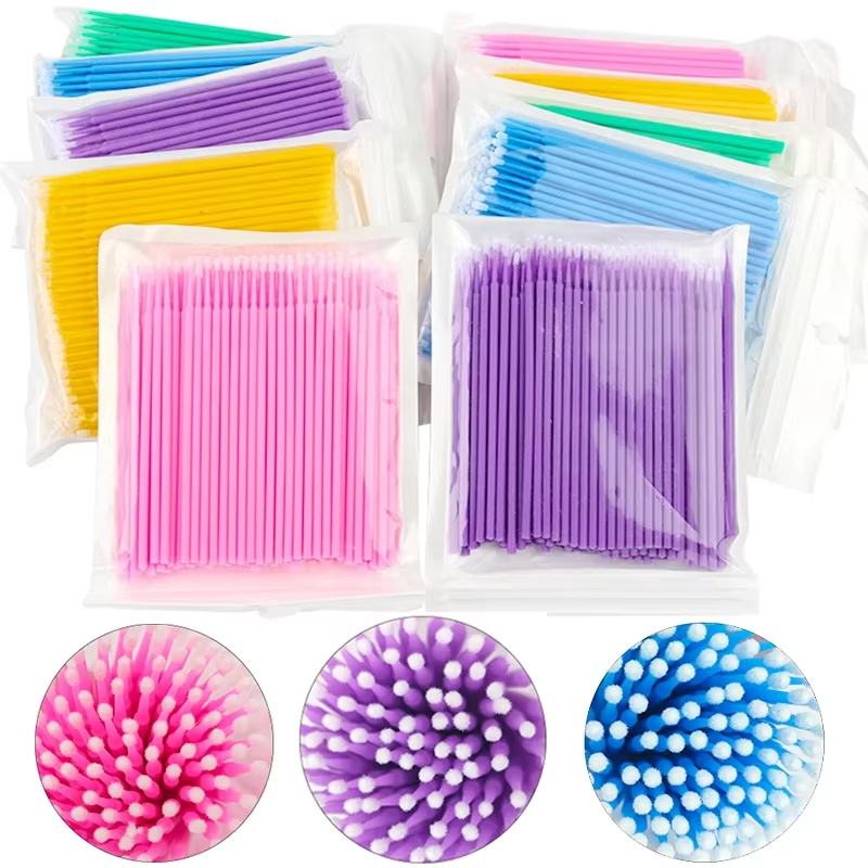 Beauty Makeup Background - 100Pcs Eyelash Cleaning Brush Lash Extension