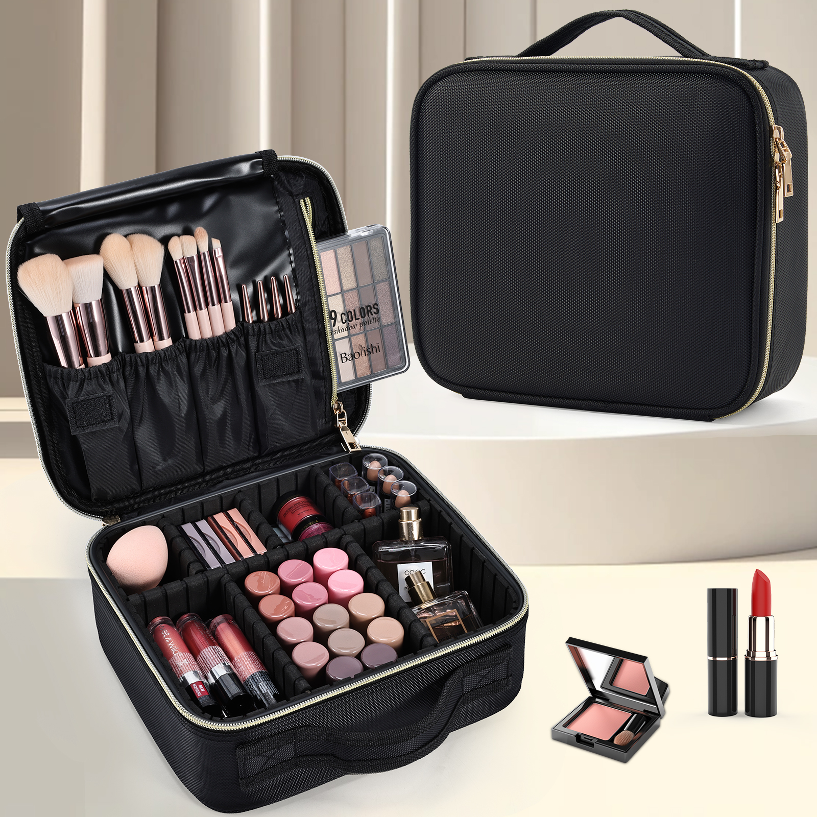 Beauty For You Makeup - Cosmetic Case Makeup Bag Vanity Travel