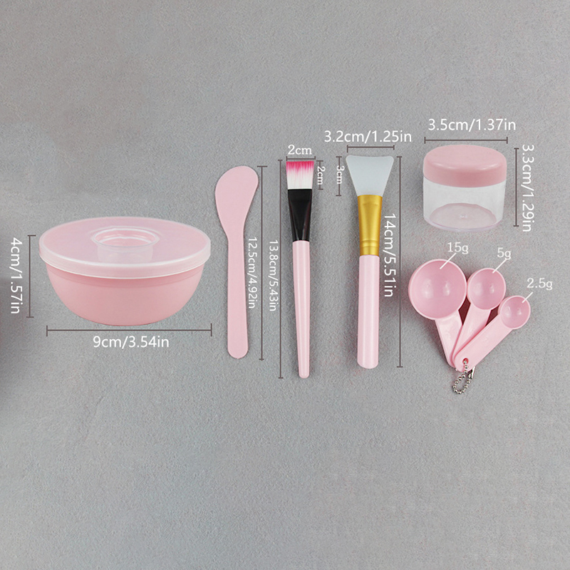 Beauty Makeup Background - Facial Brush Mask Bowl Spoon Set