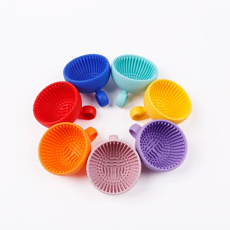 Beauty Makeup Background - Silicone Makeup Brush Cleaner Bowl for