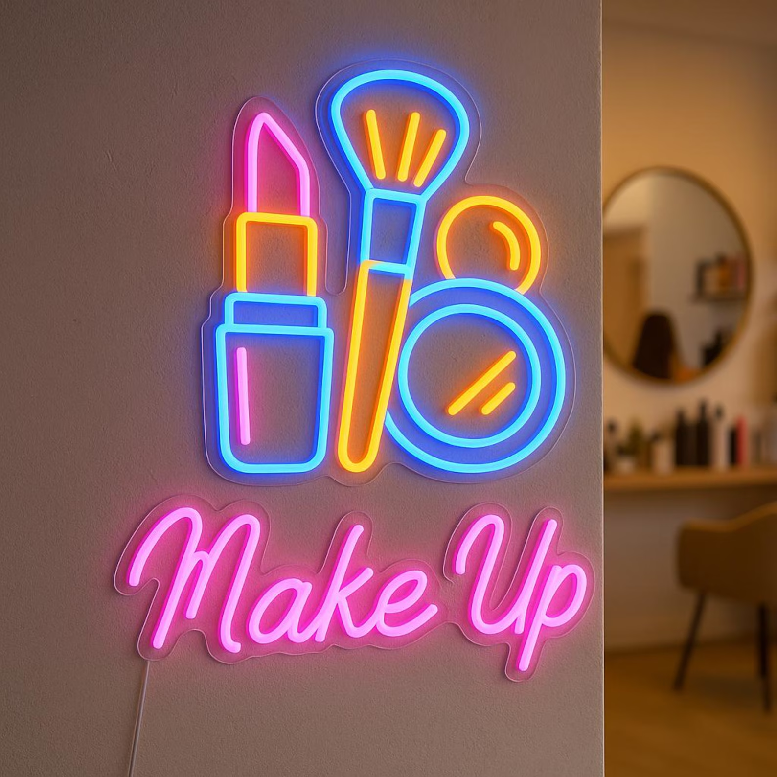 Beauty Makeup Salon - Make Up Neon Sign, Beauty Salon
