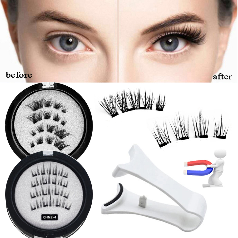 Beauty Makeup Supply - Glue-free Magnetic Eyelashes 3D Natural Effect