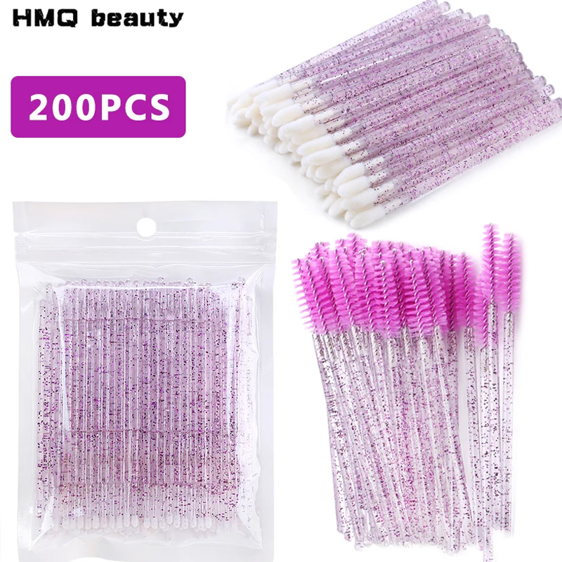 Beauty Makeup Supply - 100/200Pcs Disposable Makeup Brush Crystal Lip