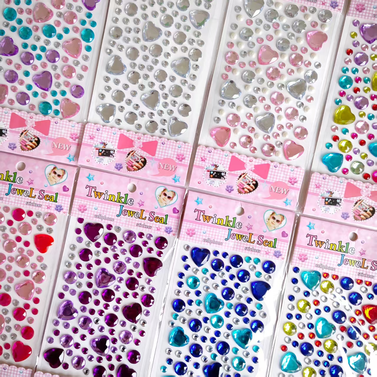 Beauty Love Makeup - 4 sheets Large Diamond Star Love