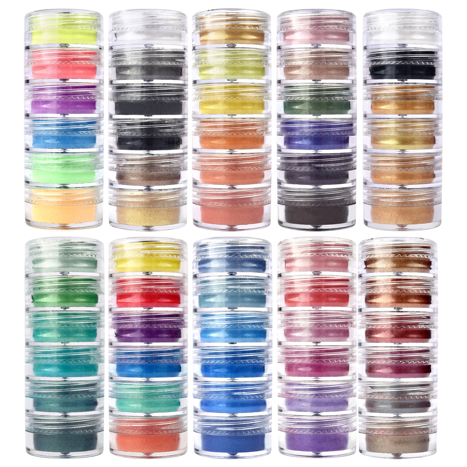 Beauty Makeup Supply - 6 Colors/Set Pearlescent Powder Resin Pigment