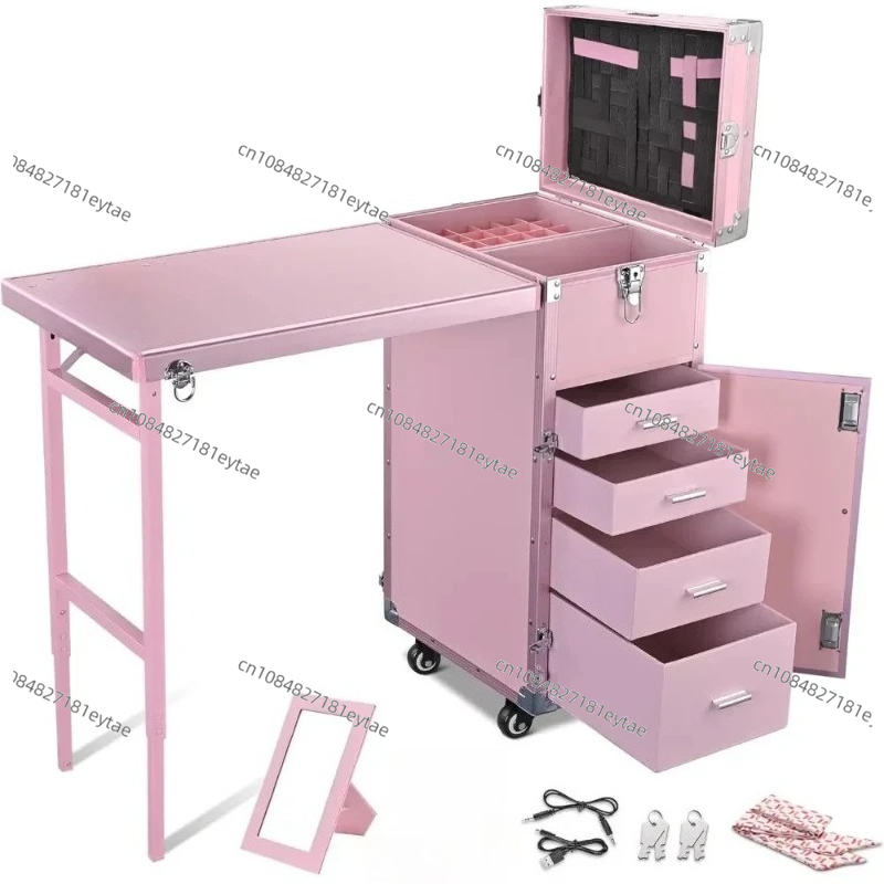 Manicure Table Foldable Nail T - Beauty Makeup Trolley reseña y precio