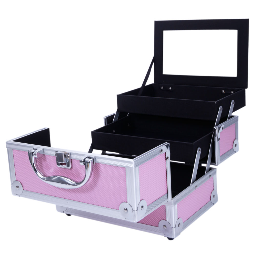 Pink Aluminum Alloy Makeup Cas - Beauty Makeup Salon reseña y precio