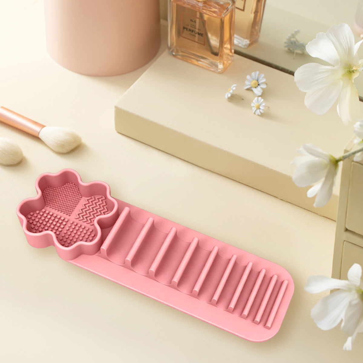 21.66×7.1cm Pink Silicone Make - Beauty Makeup Supply reseña y precio