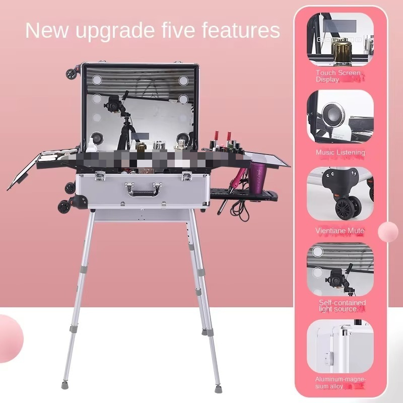 Aluminum Alloy Bluetooth Troll - Beauty Makeup Trolley reseña y precio