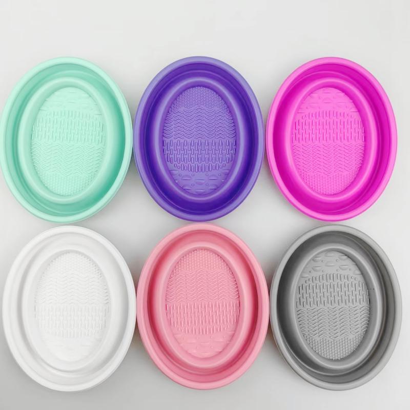 Folding Powder Puff Cleaning B - Beauty Makeup Background reseña y precio