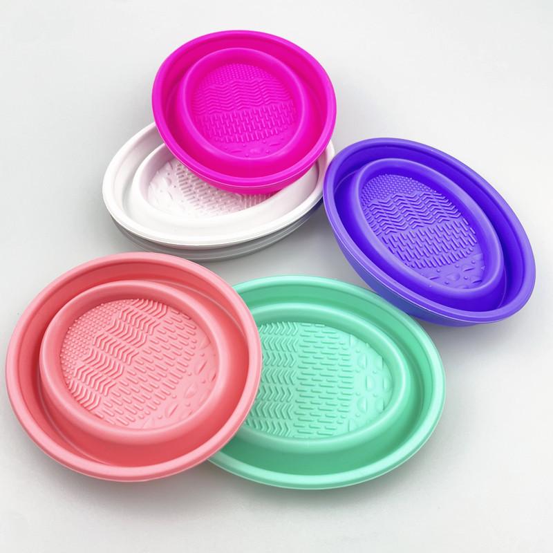 Folding Powder Puff Cleaning B - Beauty Makeup Background reseña y precio