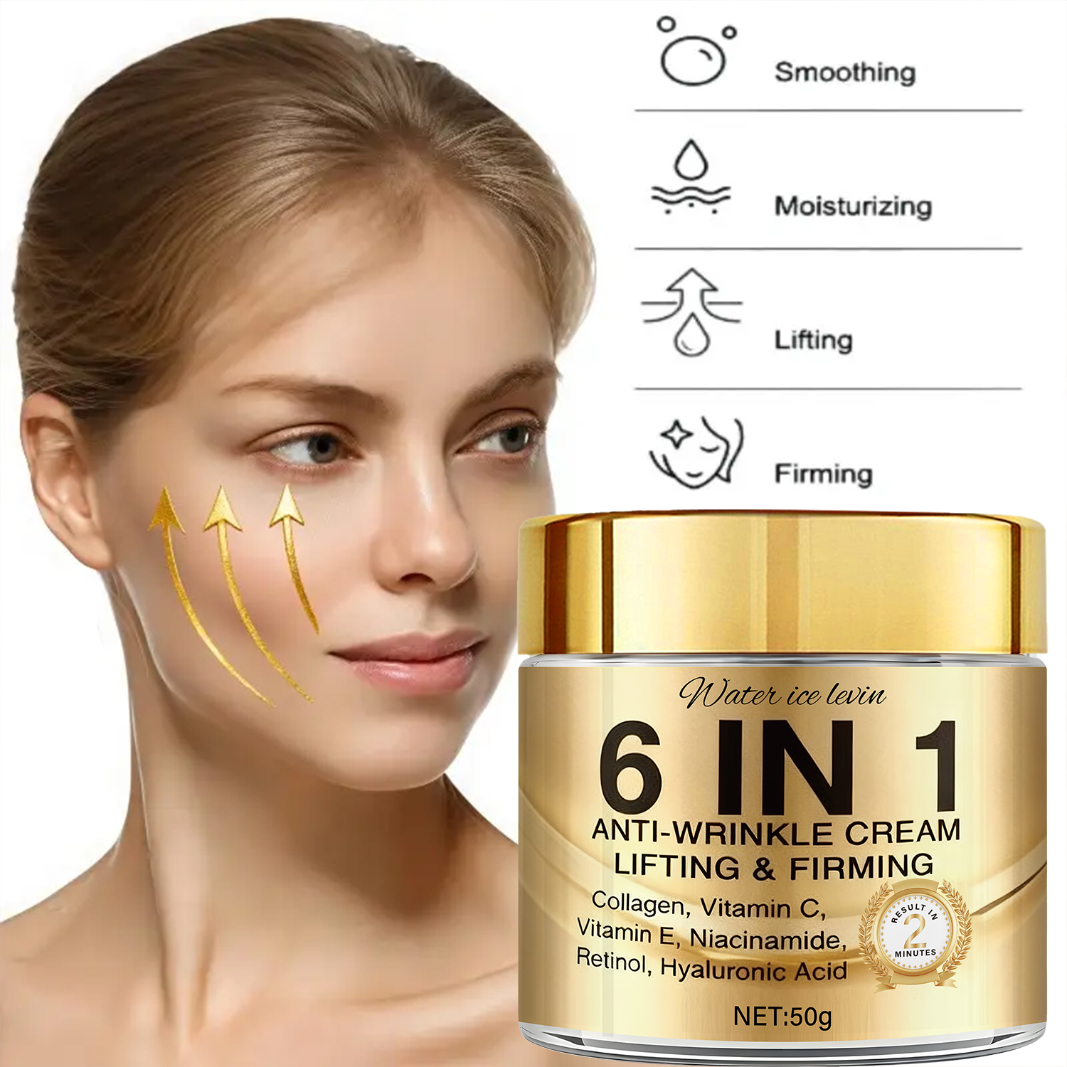 6-In-1 Anti-Wrinkle Cream. Lif - Vitamin C Serum Face reseña y precio