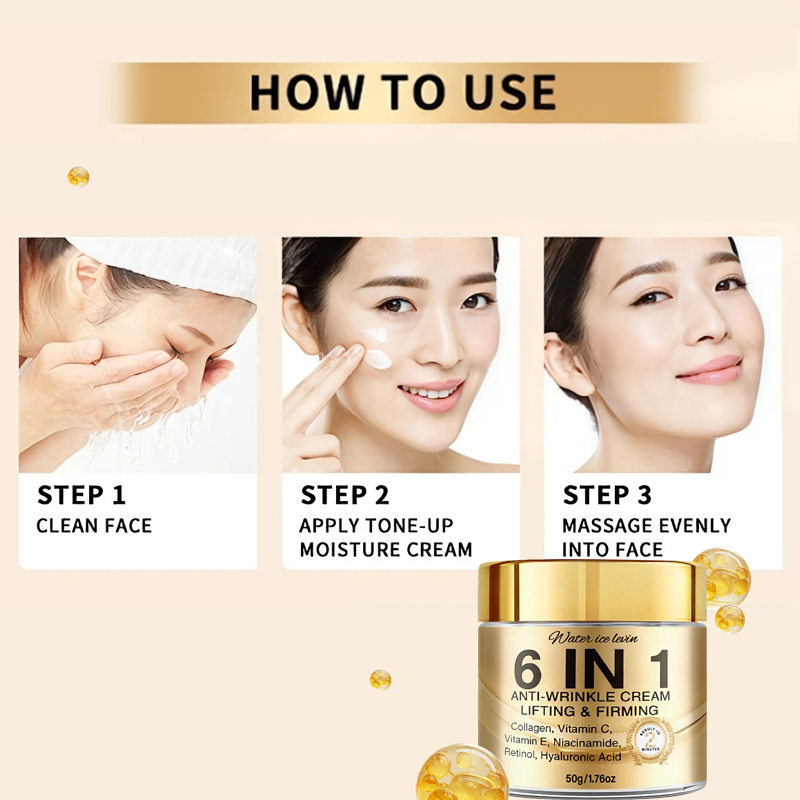 6-In-1 Anti-Wrinkle Cream. Lif - Vitamin C Serum Face reseña y precio
