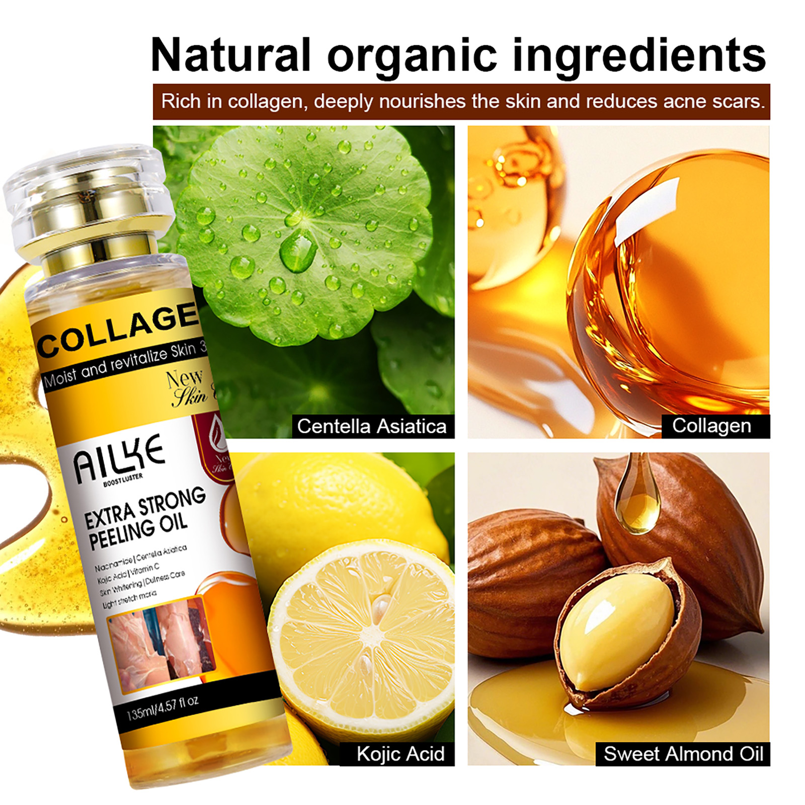 AILKE Collagen Yellow Peeling  - Vitamin C Serum Face reseña y precio