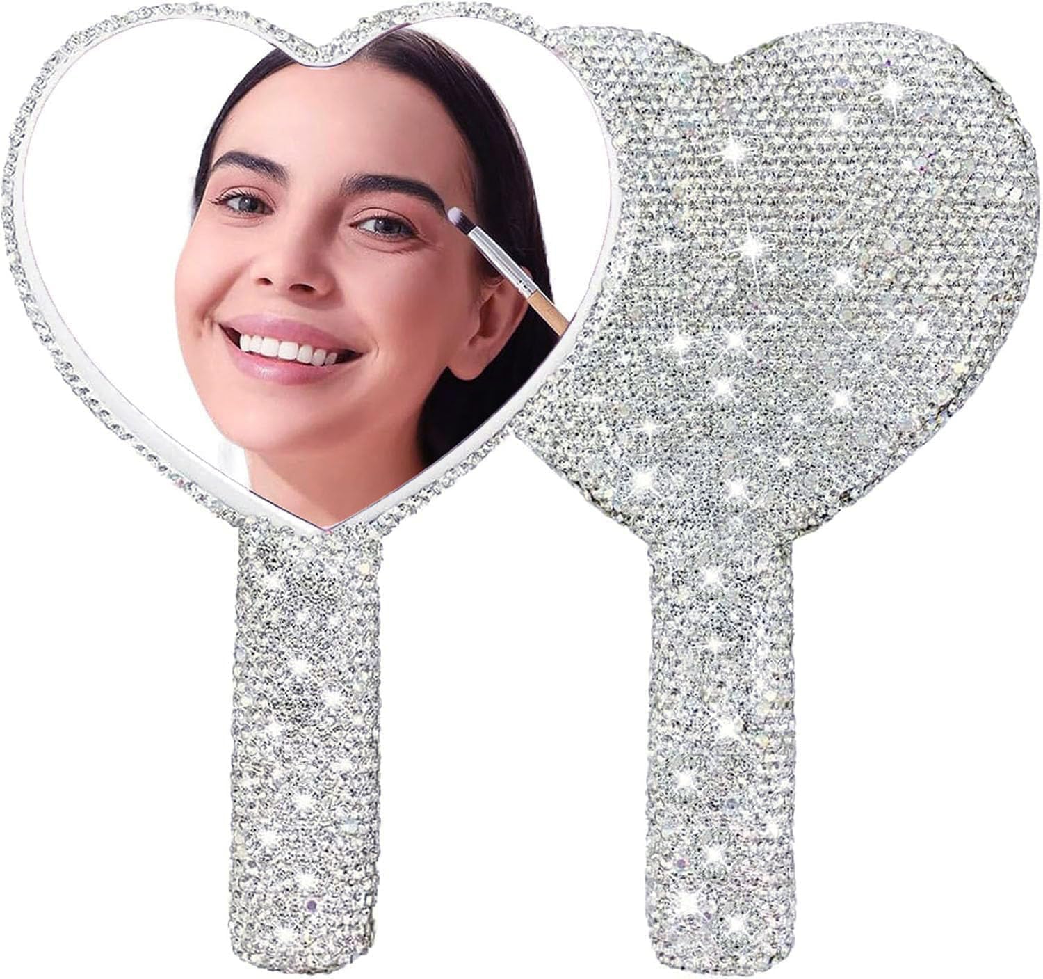 Diamond Handheld Makeup Mirror - Beauty Love Makeup reseña y precio