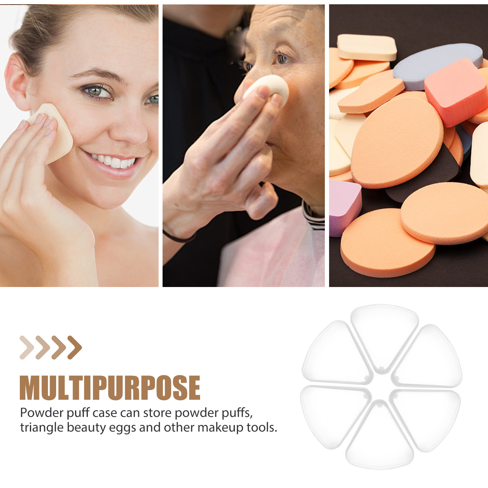 6Pcs Makeup Powder Puff Case T - Beauty Makeup Case reseña y precio