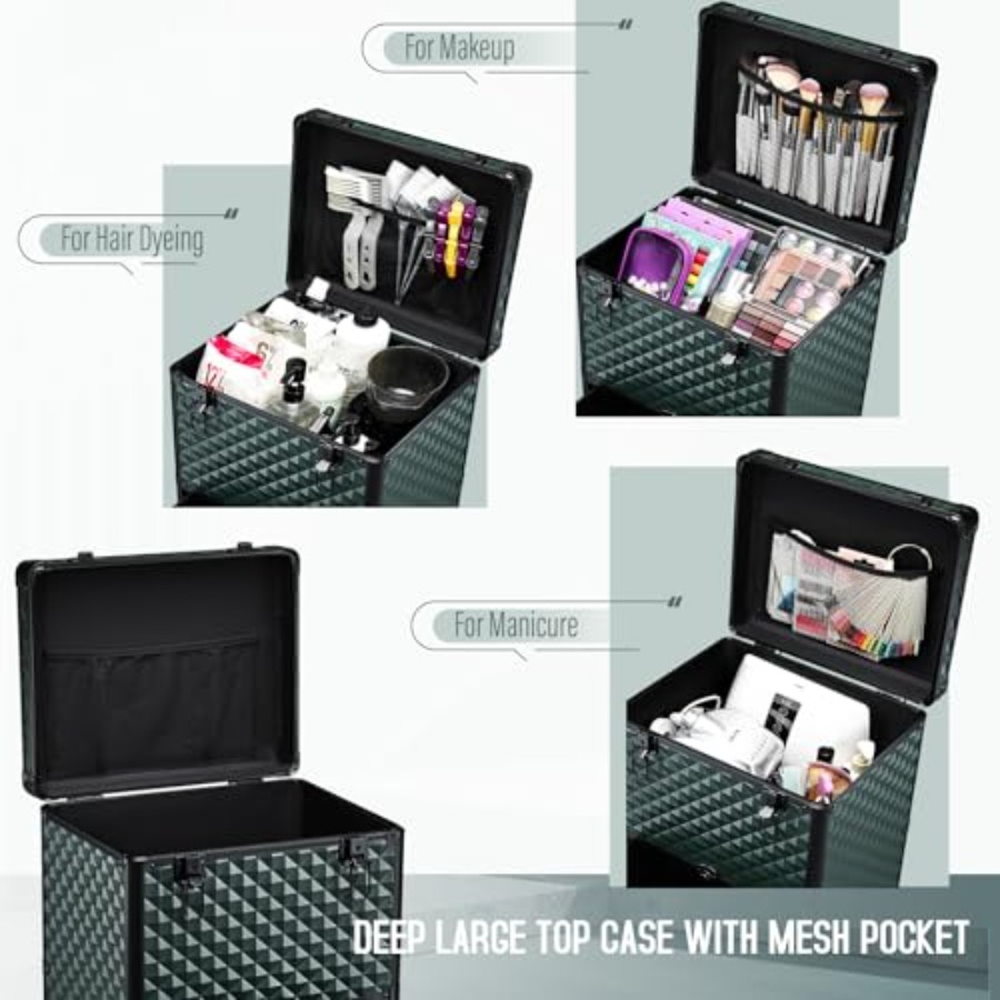Nail Trolley Cart with 3 Drawe - Beauty Makeup Trolley reseña y precio