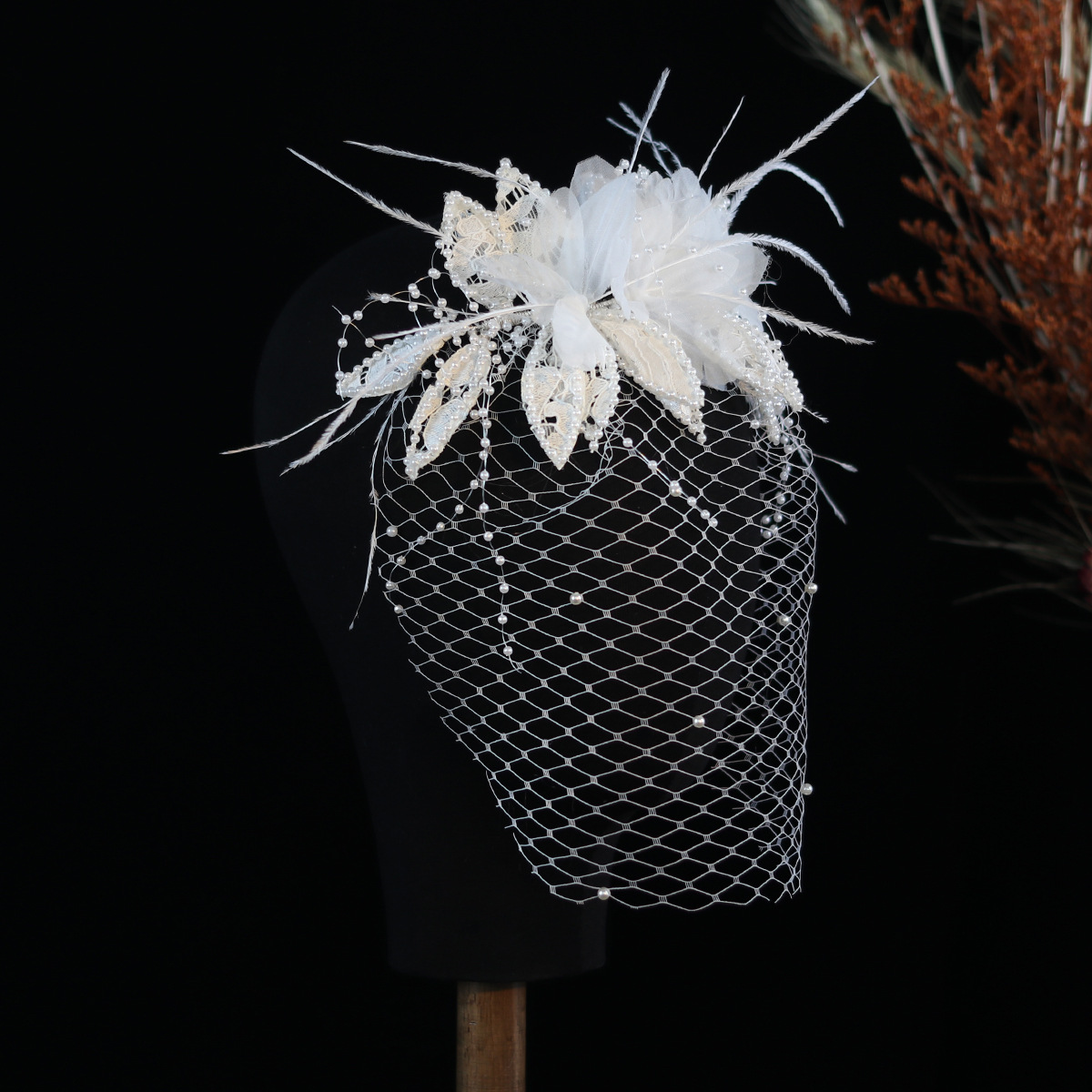 beautiful bridal headgear whit - Beauty Makeup Bridal reseña y precio