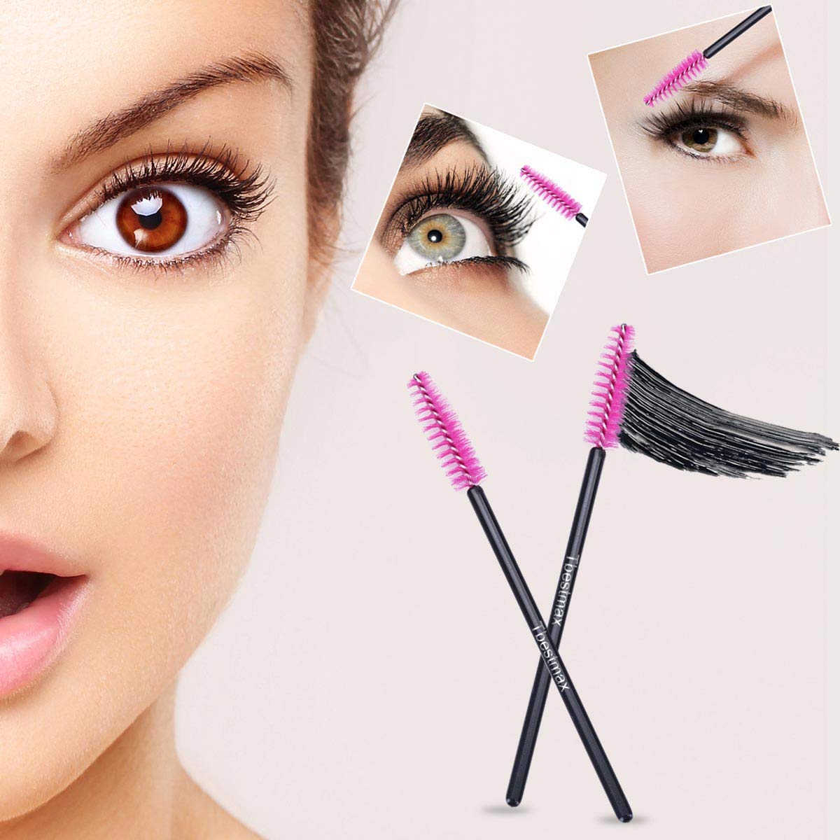 500pcs Eyelash Brushes Wands f - Beauty Makeup Background reseña y precio