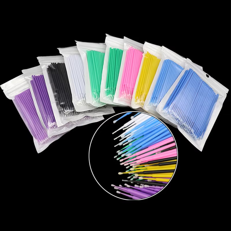 100Pcs Eyelash Cleaning Brush  - Beauty Makeup Background reseña y precio