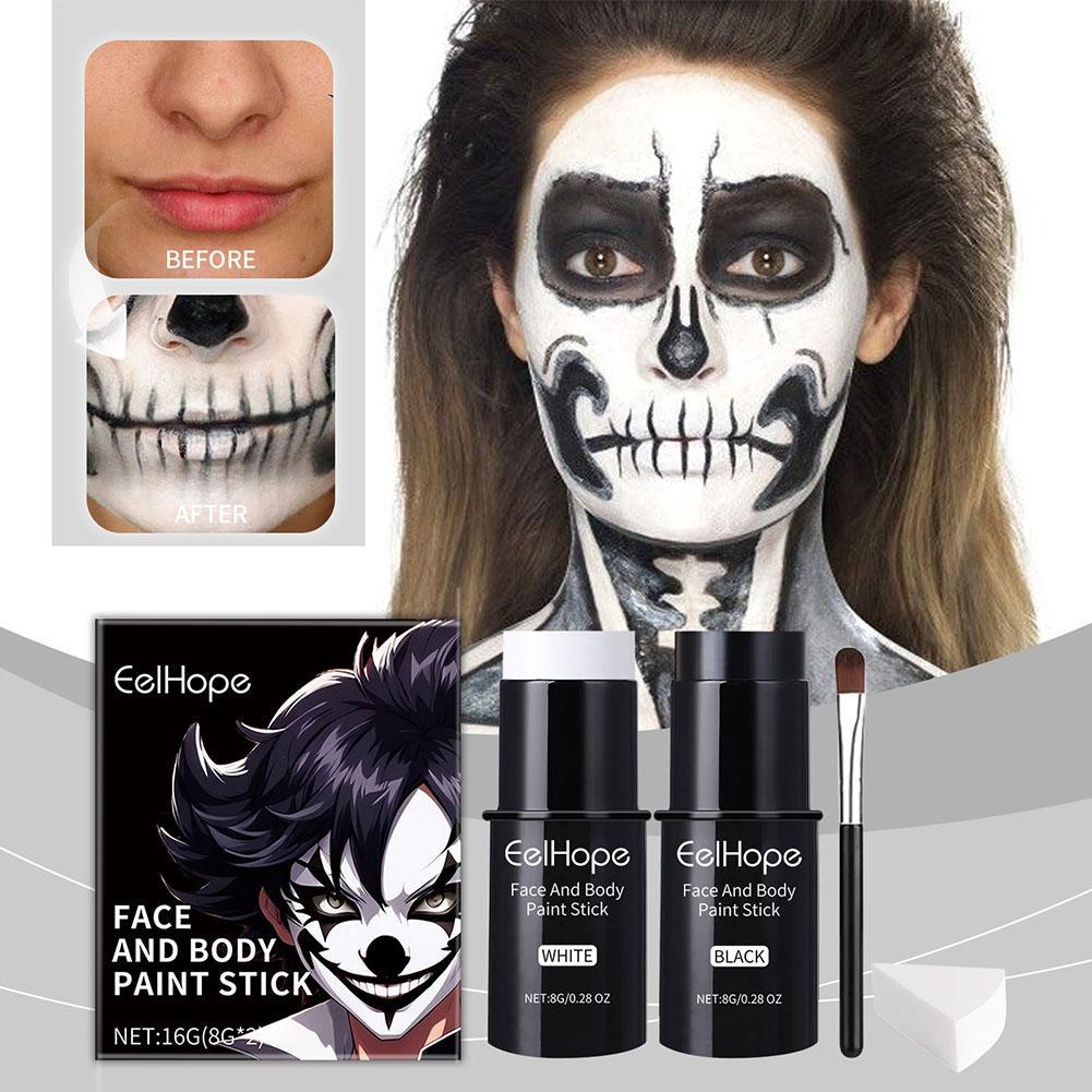Black White Face Body Paint Ki - Beauty Makeup Supply reseña y precio