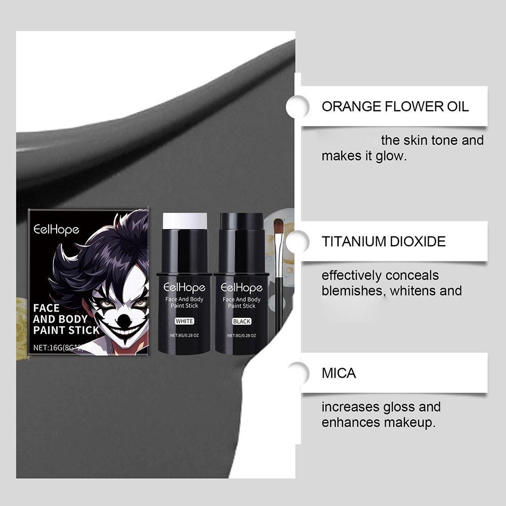 Black White Face Body Paint Ki - Beauty Makeup Supply reseña y precio