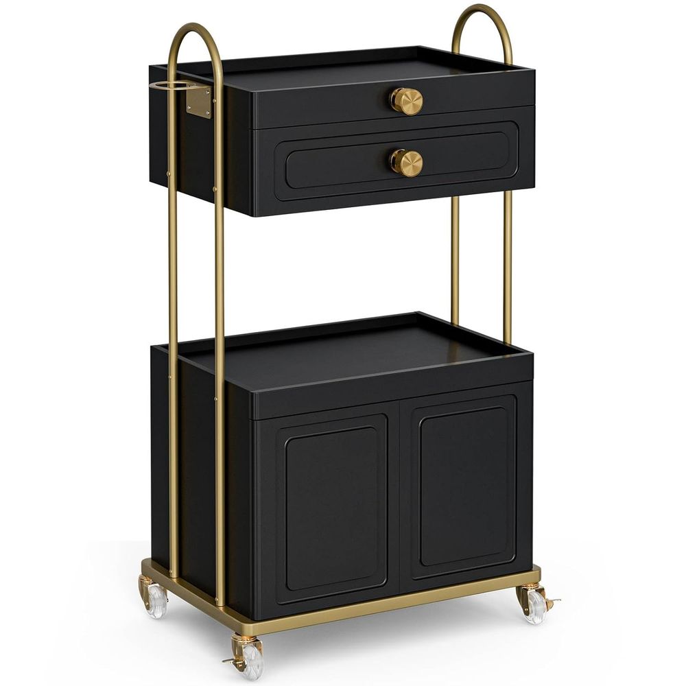 Trolley Cart with Lockable Whe - Beauty Makeup Trolley reseña y precio