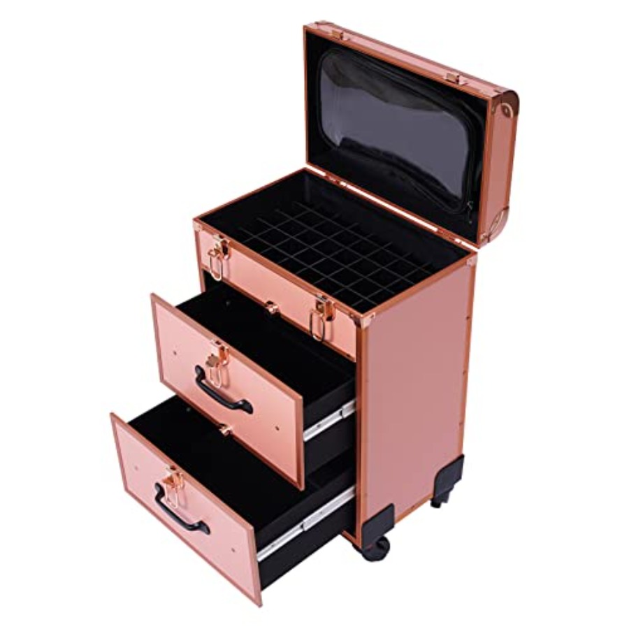 3-Tier Aluminum Rolling Makeup - Beauty For You Makeup reseña y precio