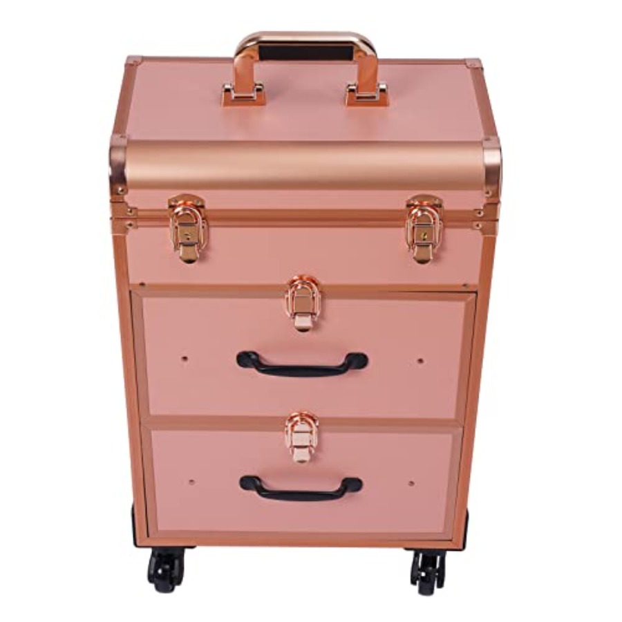 3-Tier Aluminum Rolling Makeup - Beauty For You Makeup reseña y precio