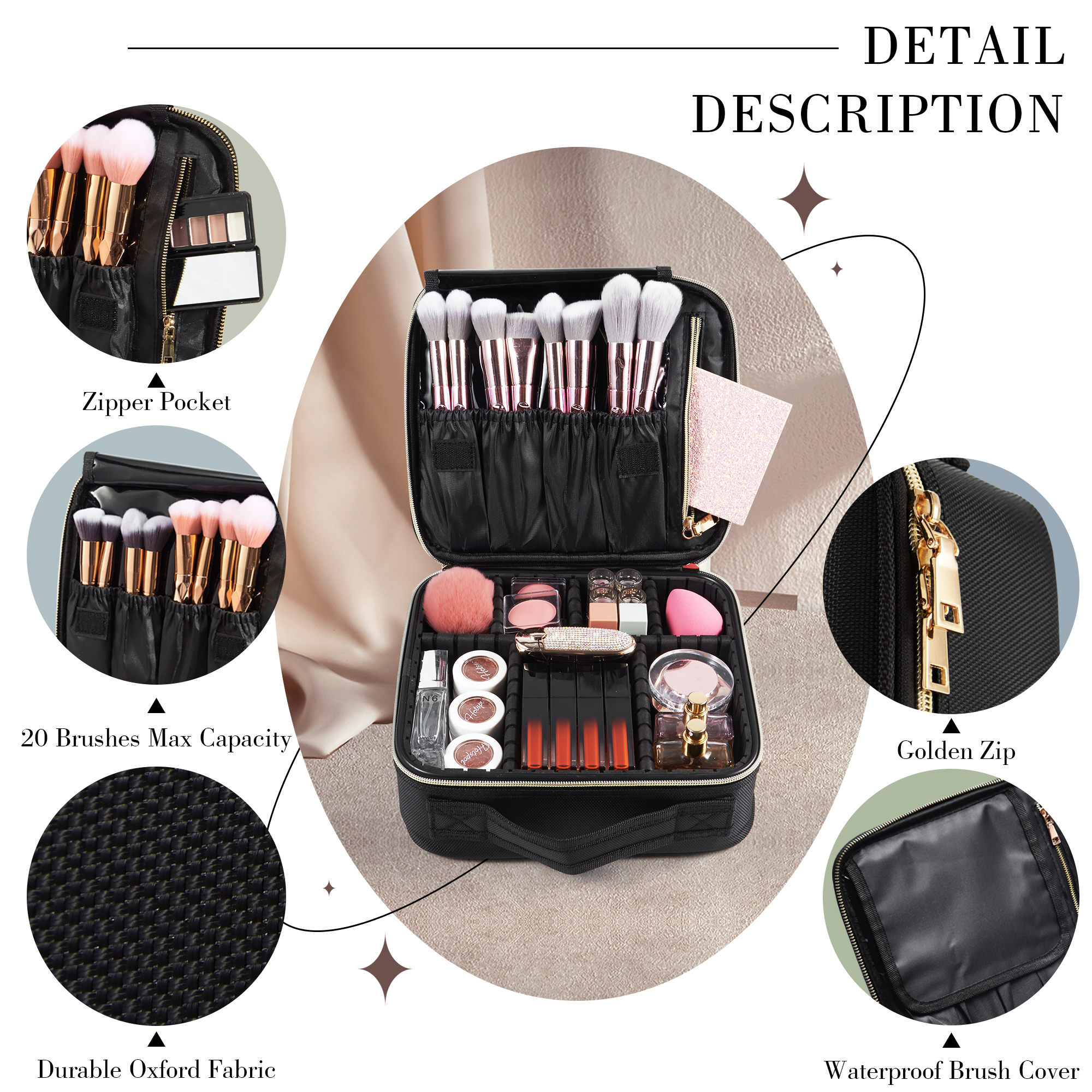 Cosmetic Case Makeup Bag Vanit - Beauty For You Makeup reseña y precio