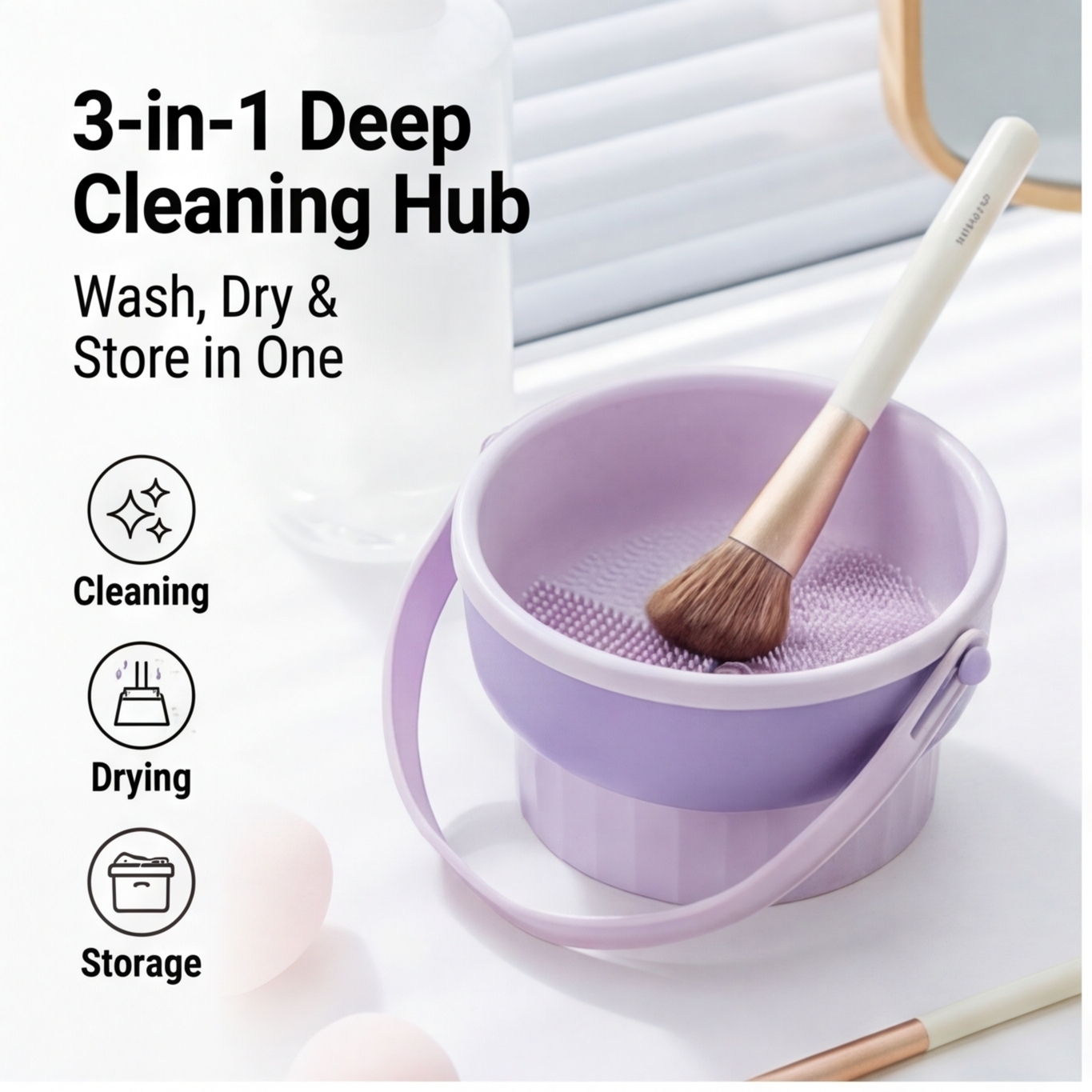 Silicone Makeup Brush Cleaning - Beauty Makeup Background reseña y precio