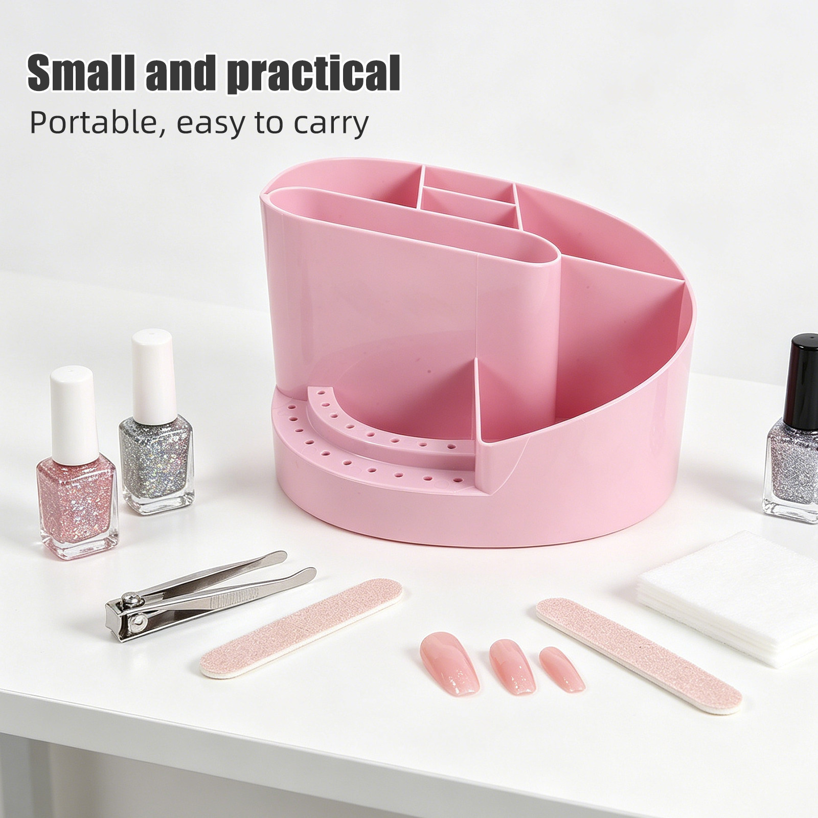 Large Transparent Nail Storage - Beauty Makeup Case reseña y precio