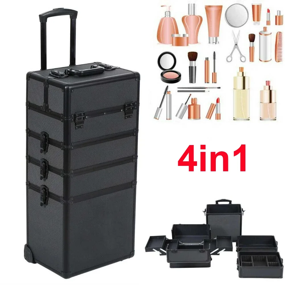 -4 In 1 Trolley Make Up Case H - Beauty Makeup Trolley reseña y precio