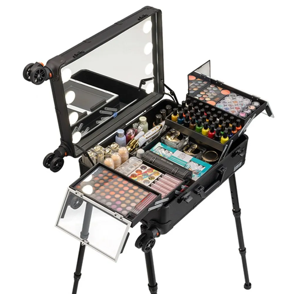 Aluminum Frame Professional Ro - Beauty Makeup Trolley reseña y precio