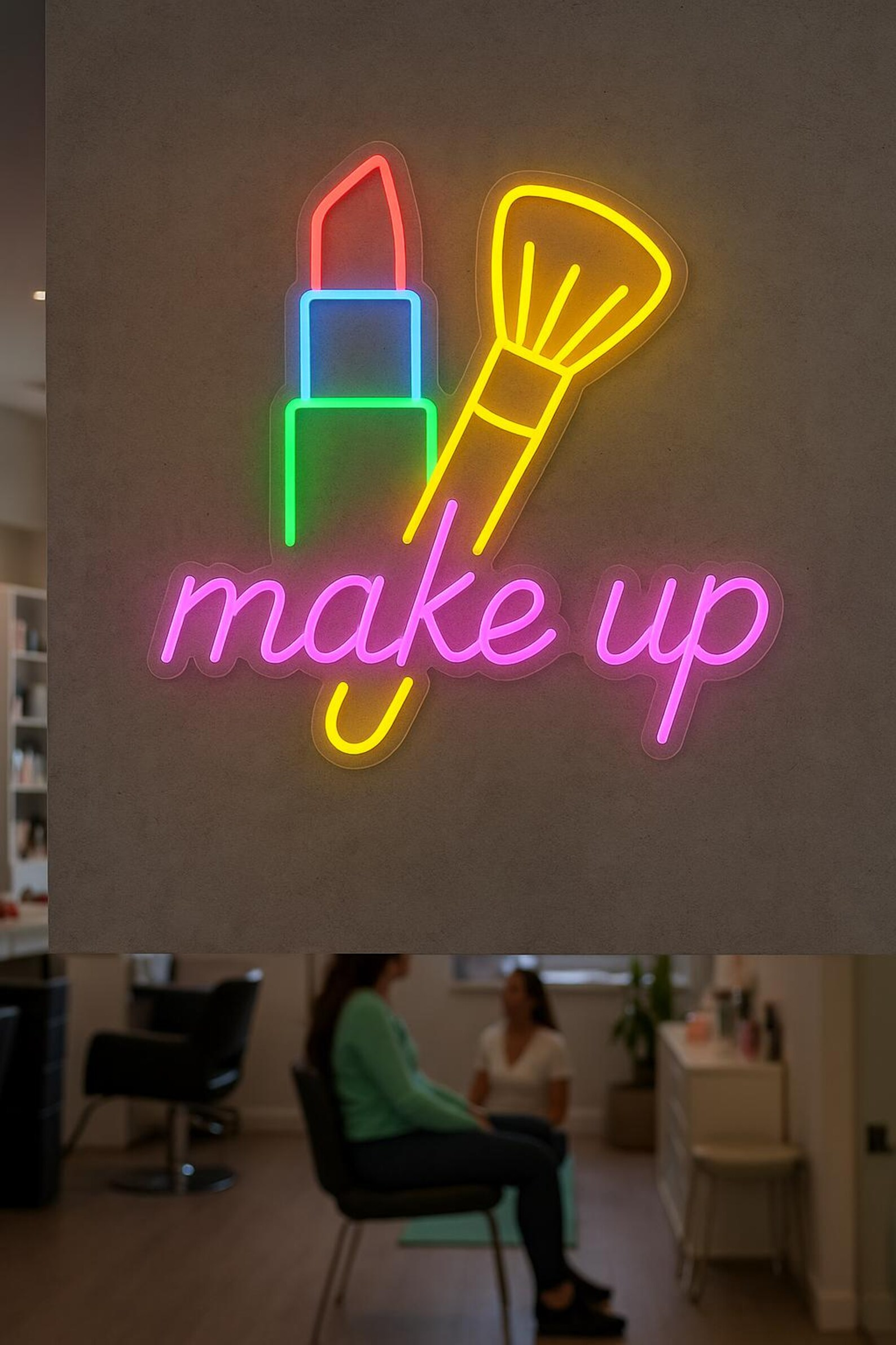Make Up Neon Sign, Beauty Salo - Beauty Makeup Salon reseña y precio