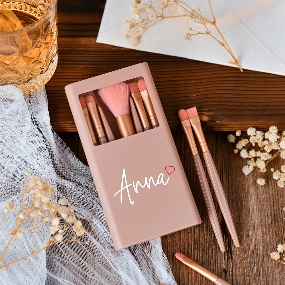 Personalized 5pc Makeup Brush  - Beauty Makeup Bridal reseña y precio