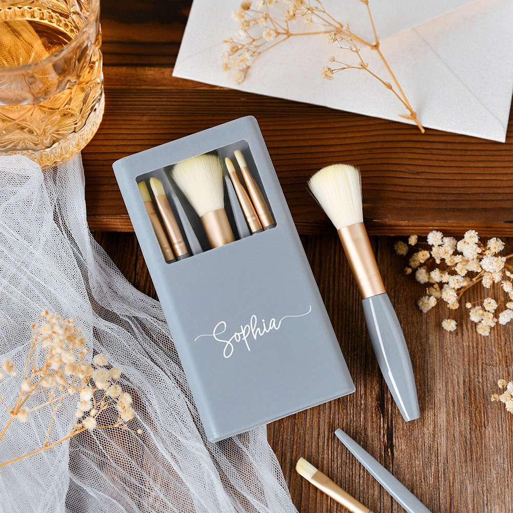Personalized 5pc Makeup Brush  - Beauty Makeup Bridal reseña y precio