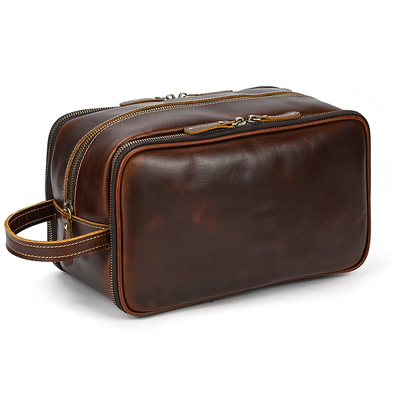 Cowhide Toiletry Bag Men Leath - Beauty Makeup Supply reseña y precio