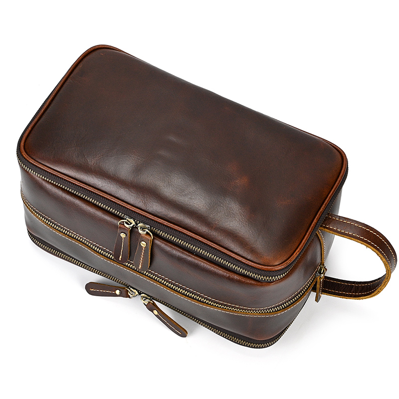 Cowhide Toiletry Bag Men Leath - Beauty Makeup Supply reseña y precio