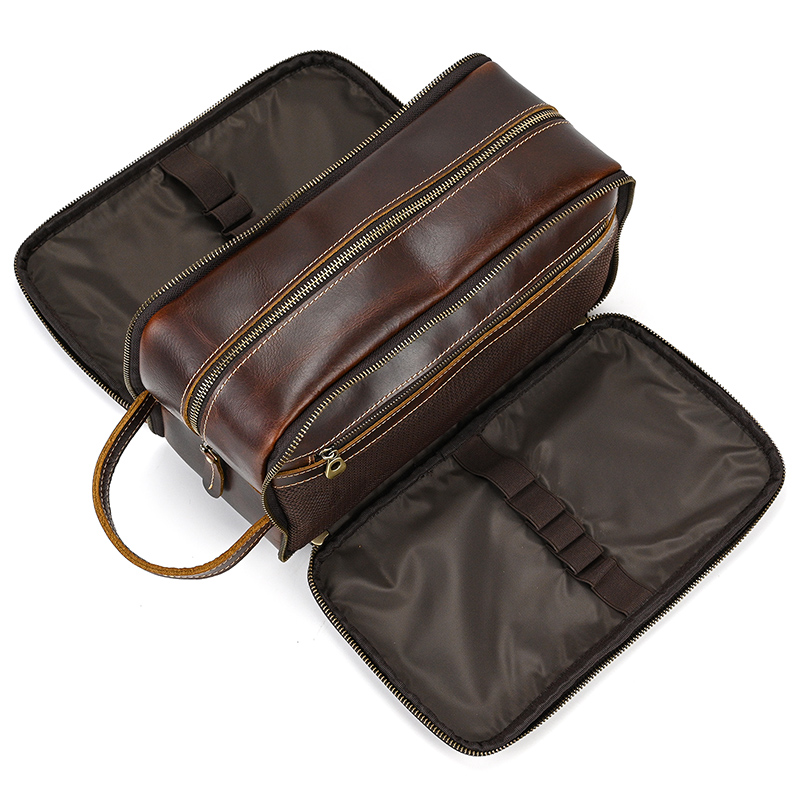 Cowhide Toiletry Bag Men Leath - Beauty Makeup Supply reseña y precio