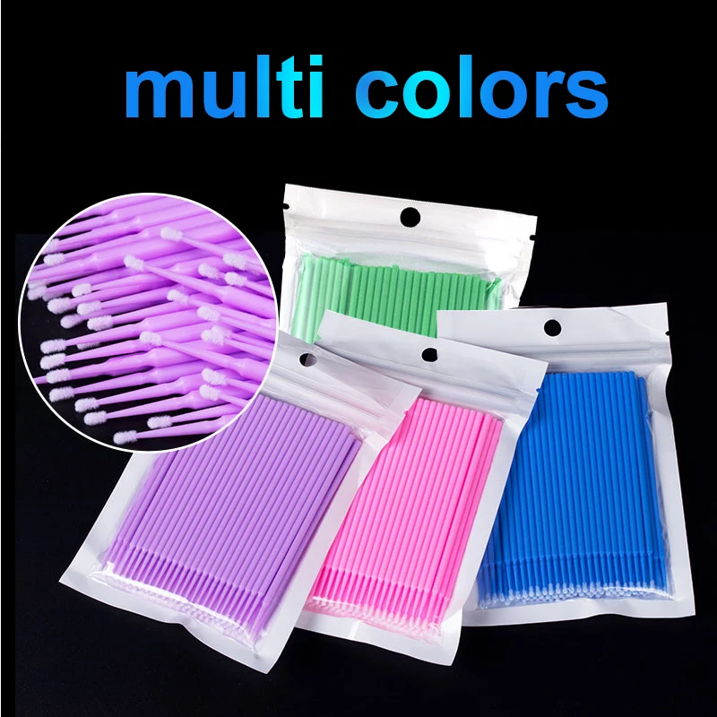 100Pcs Eyelash Cleaning Brush  - Beauty Makeup Background reseña y precio