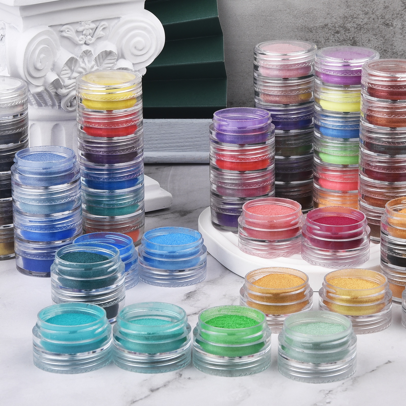 6 Colors/Set Pearlescent Powde - Beauty Makeup Supply reseña y precio