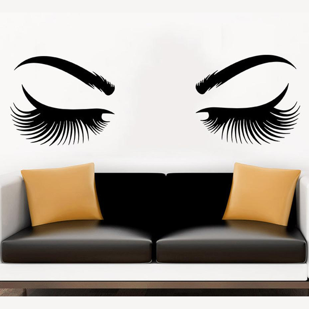 Eyes Wall Sticker Vinyl Sticke - Makeup Master Beauty Salon reseña y precio